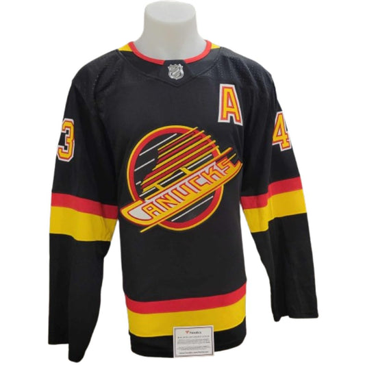 Official Adidas signed jersey - Quinn Hughes flying skates Fanatics coa