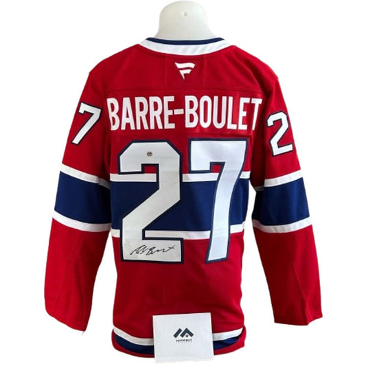 Official Fanatics Premium signed jersey - Alex Barré Boulet home Memorable coa