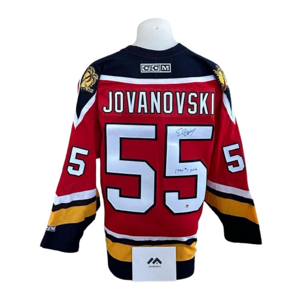 Official CCM vintage signed jersey - Ed Jovanovski red inscribed Memorable coa