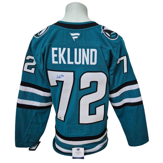 Official Fanatics Premium signed jersey - William Eklund home East Coast coa