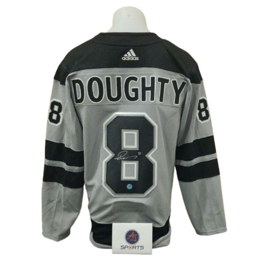 Official Adidas signed jersey - Drew Doughty grey AJs coa