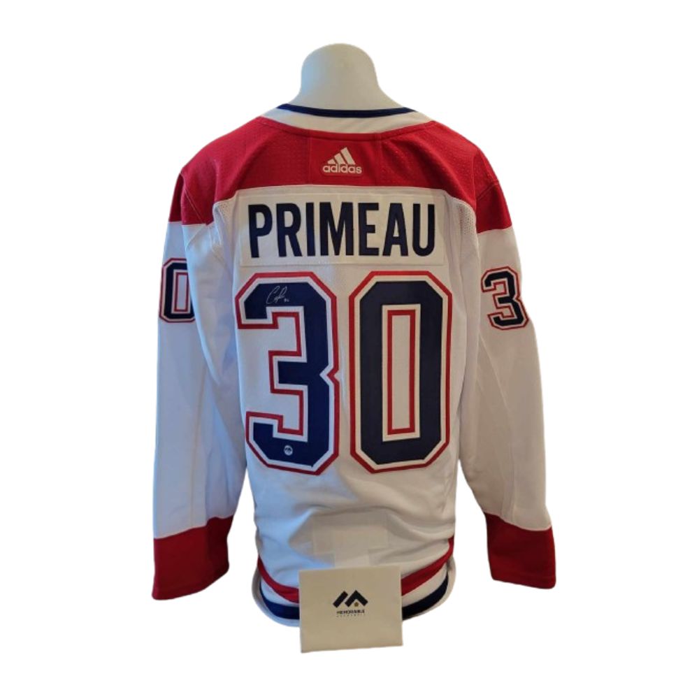 Official Adidas signed jersey - Cayden Primeau away Memorable coa